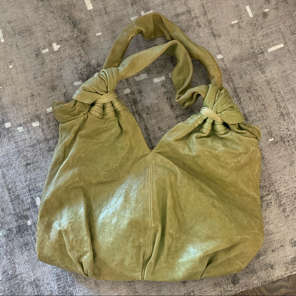 Green Leather Tote
